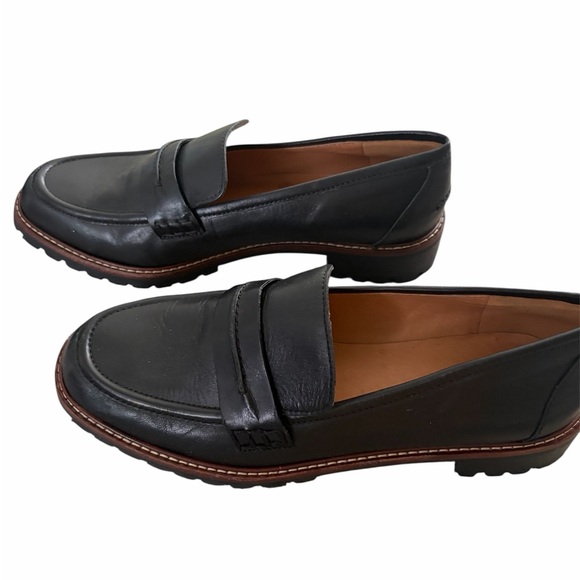 Madewell Women’s Black Leather Corinne Lugsole Loafer 9